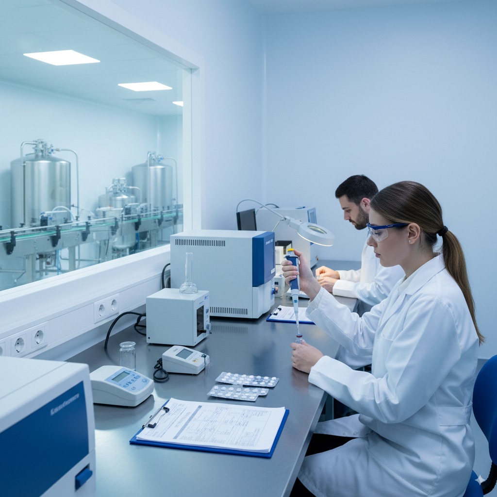 Kalite kontrol süreçlerini yansıtan çalışanlar görseli